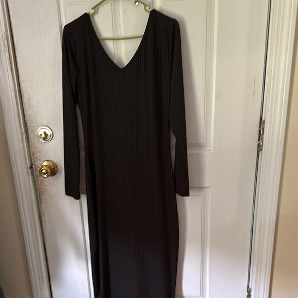 Elegant Black Long Sleeve Dress